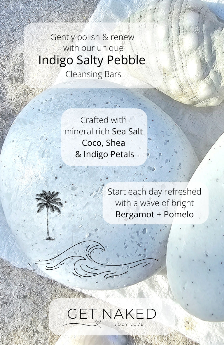 Indigo Salty Pebble Cleansing Bars