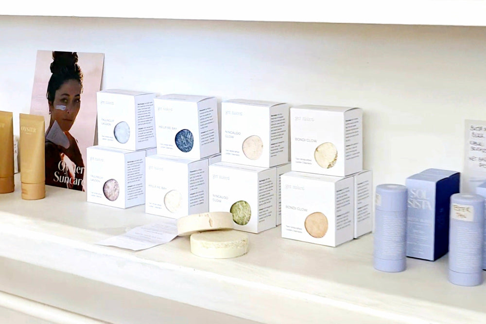 get naked loofah body wash wholesale display for retail